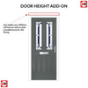 Premium Composite Front Door Set - Esprit 2 Winestead Blue Glass - Shown in Mouse Grey