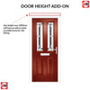 Premium Composite Front Door Set - Esprit 2 Winestead Grey Glass - Shown in Red