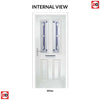 Premium Composite Front Door Set - Esprit 2 Winestead Blue Glass - Shown in Mouse Grey
