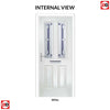 Premium Composite Front Door Set - Esprit 2 Winestead Blue Glass - Shown in Mouse Grey