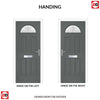 Premium Composite Front Door Set - Tuscan 1 Danthorpe Glass - Shown in Mouse Grey