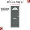 Premium Composite Front Door Set - Tuscan 1 Danthorpe Glass - Shown in Mouse Grey