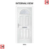 Premium Composite Front Door Set - Tuscan 1 Danthorpe Glass - Shown in Mouse Grey