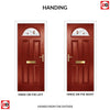 Premium Composite Front Door Set - Tuscan 1 Murano Red Glass - Shown in Red