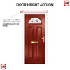 Premium Composite Front Door Set - Tuscan 1 Murano Red Glass - Shown in Red