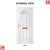 Premium Composite Front Door Set - Tuscan 1 Murano Red Glass - Shown in Red