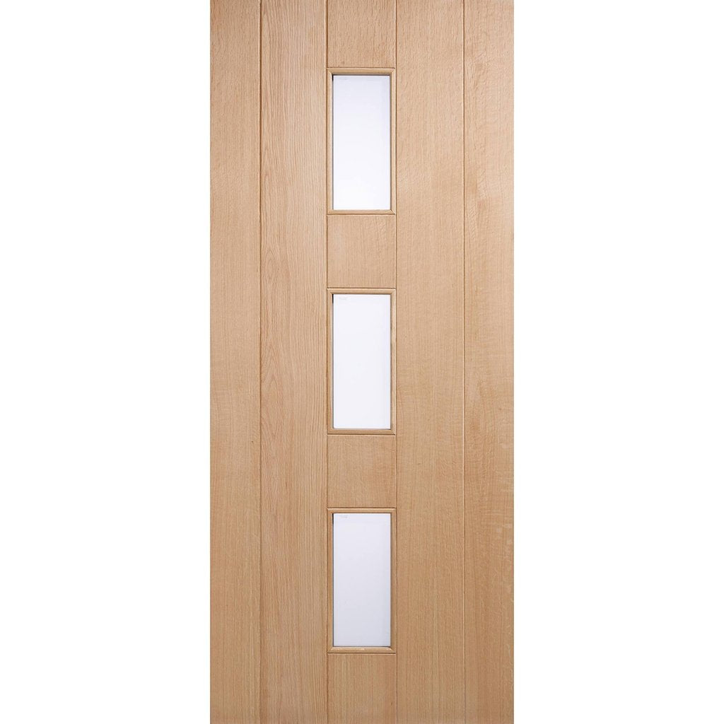 Estate Crown Hardwood Door and Frame Set - Lead Caming Double Glazing - One Unglazed Side Screen, From LPD Joinery