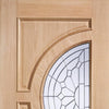 Empress External Oak Door Pair - Zinc Bevel Clear Tri Glazing