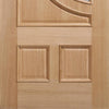 Empress External Oak Door Pair - Zinc Bevel Clear Tri Glazing