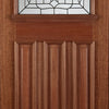 Estate Crown Exterior Hardwood Door and Frame Set - Lead Caming Double Glazing - Two Unglazed Side Screens, From LPD Joinery