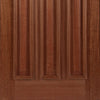 Estate Crown Exterior Hardwood Door and Frame Set - Lead Caming Double Glazing - Two Unglazed Side Screens, From LPD Joinery