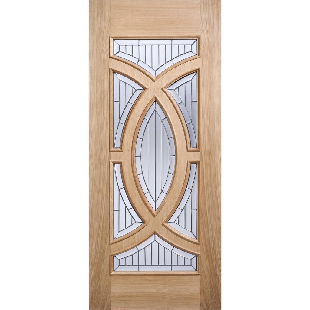 Majestic Oak Door - Zinc Clear Tri Glazing, From LPD Joinery