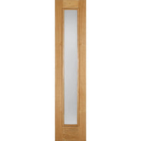 Cottage 6L Oak External Door and Frame Set with Fittings - Clear Double Glazing, From LPD Joinery
