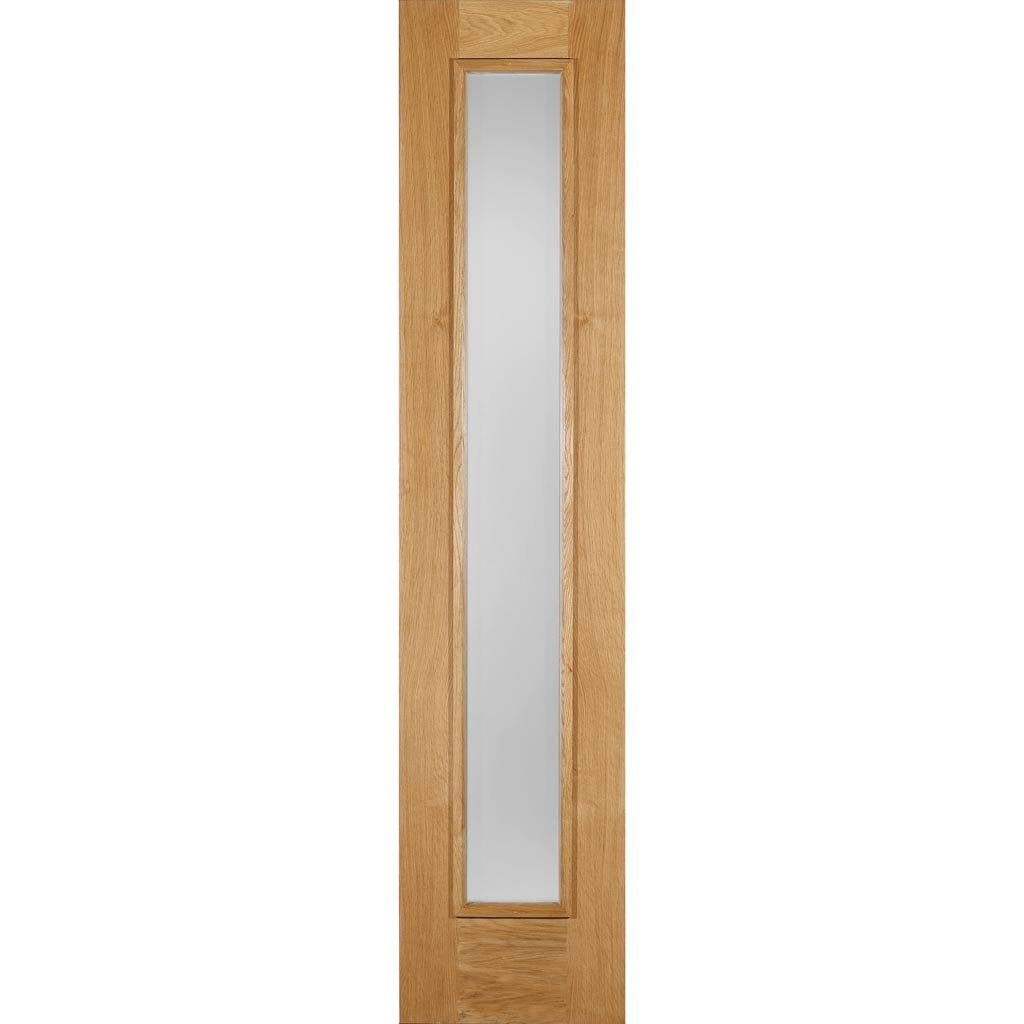 Cottage 6L Oak External Door and Frame Set with Fittings - Clear Double Glazing, From LPD Joinery