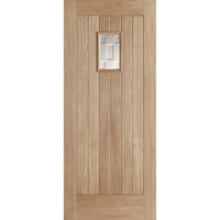 Suffolk Oak External Door - Part Obscure Double Glazing, From LPD Joinery