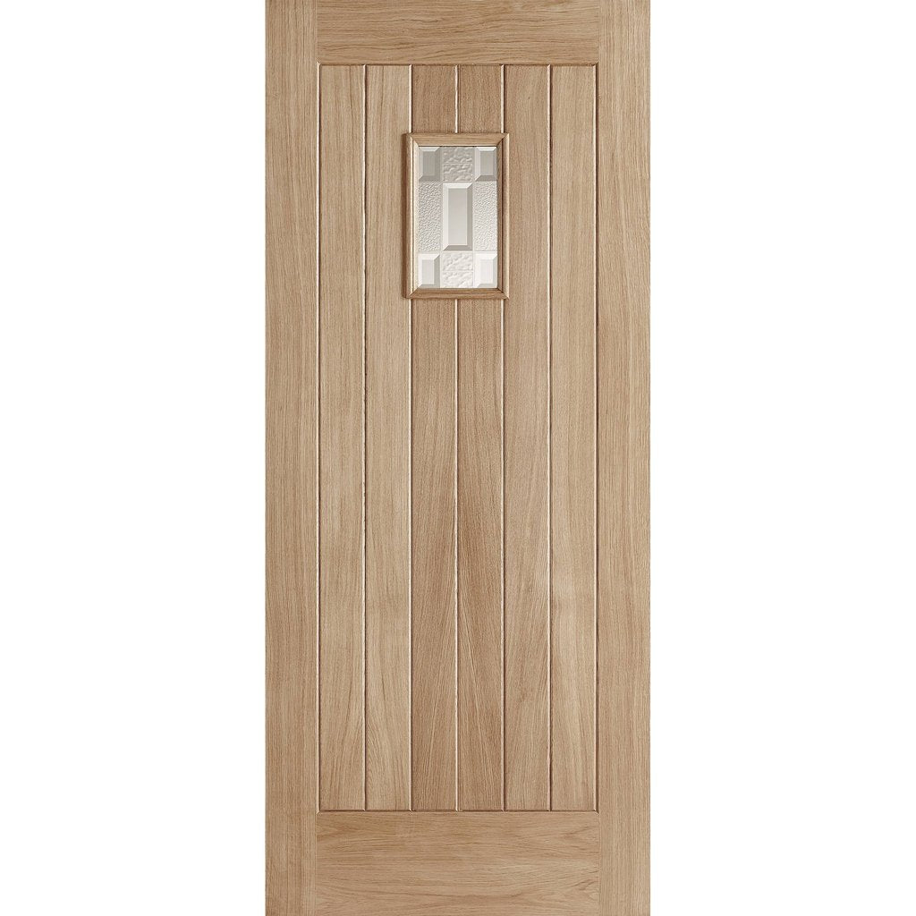 Suffolk Oak External Door - Part Obscure Double Glazing, From LPD Joinery