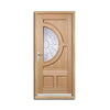 Copenhagen Oak Door and Frame Set - Frosted Double Glazing - One Unglazed Side Screen, From LPD Joinery