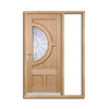 Empress Oak Door and Frame Set - Zinc Double Glazing - One Unglazed Side Screen, From LPD Joinery