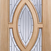 Majestic Exterior Oak Door and Frame Set - Zinc Double Glazing - One Side Screen, From LPD Joinery