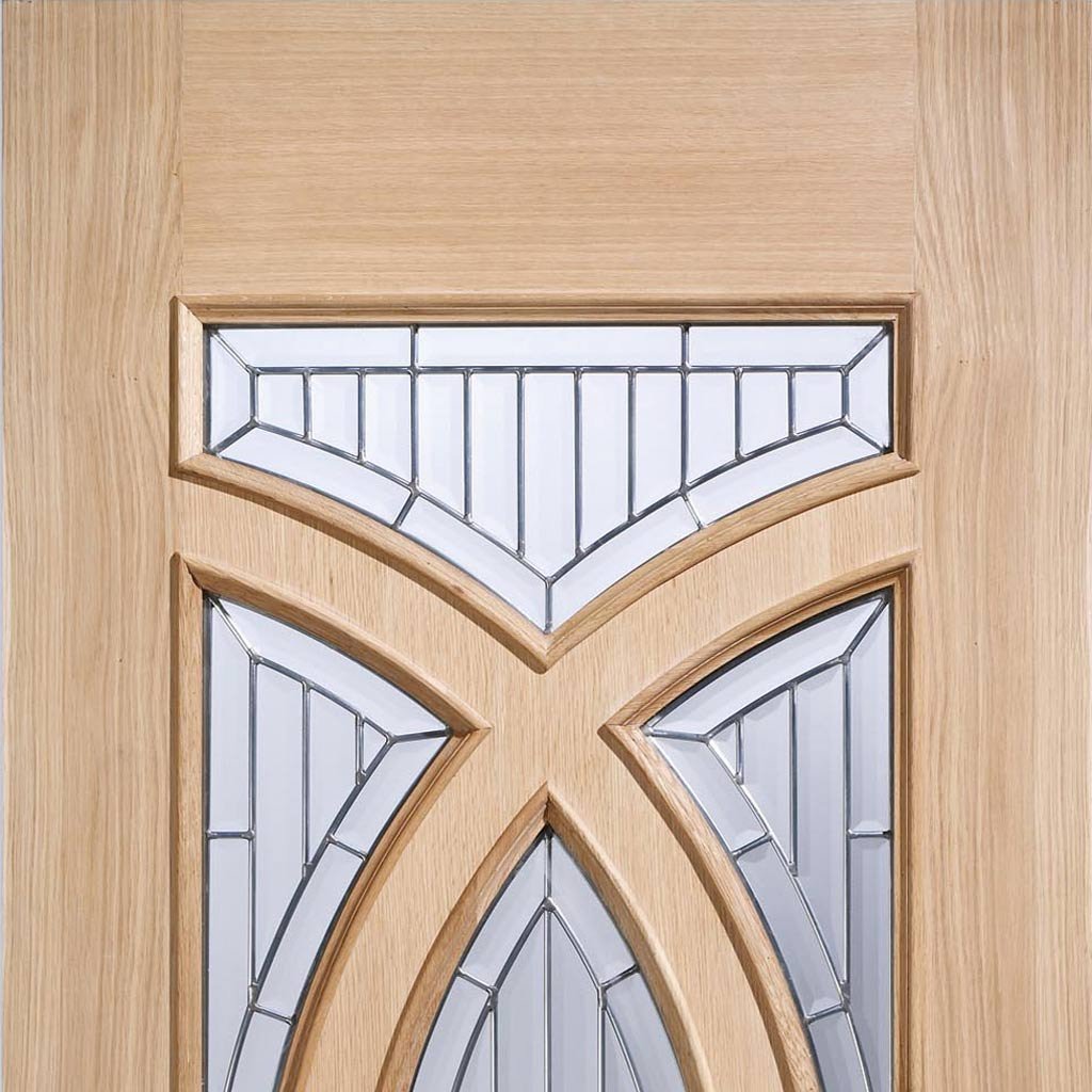 Majestic External Oak Door and Frame Set - Zinc Double Glazing, From LPD Joinery