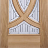 Copenhagen Exterior Oak Door and Frame Set - Frosted Double Glazing, From LPD Joinery