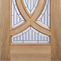 Copenhagen Exterior Oak Door and Frame Set - Frosted Double Glazing, From LPD Joinery
