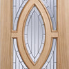 Majestic Oak Double Door and Frame Set - Zinc Clear Tri Glazing