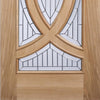 Empress Exterior Oak Door and Frame Set - Zinc Double Glazing - One Side Screen, From LPD Joinery