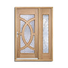 Majestic Exterior Oak Door and Frame Set - Zinc Double Glazing - One Side Screen, From LPD Joinery