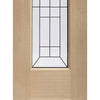 Malton Oak Door and Frame - One Side Screen - Black Caming Tri Glazing
