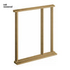 Copenhagen Exterior Oak Door and Frame Set - Frosted Double Glazing - Two Unglazed Side Screens, From LPD Joinery