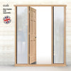 External LPD Universal Oak Door Frame - Shown with Twin Side Apertures