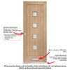 Siena Oak Door - Frosted Double Glazing