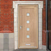 Siena Oak Door - Frosted Double Glazing