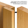 Winchester External Oak Double Door and Frame Set - Semi Obscure Zinc Double Glazing
