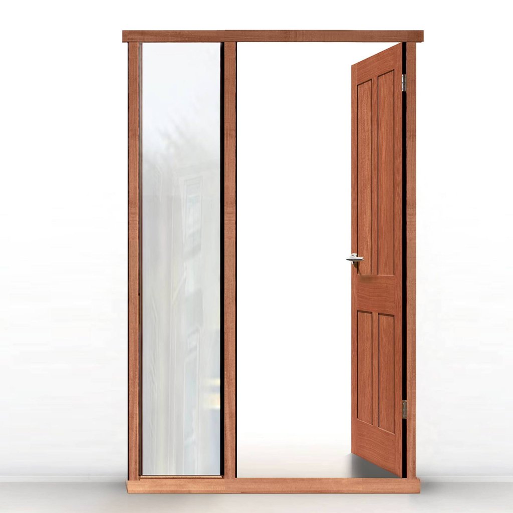 External LPD Universal Hardwood Door Frame - Shown with Single Side Aperture