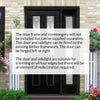 GRP Black & White Malton Leaded Double Glazed Composite Door - Leaded Single Sidelight