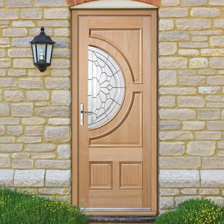 Image: Empress Exterior Oak Door and Frame Set - Zinc Double Glazing, From LPD Joinery