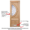 Empress External Oak Front Door - Zinc Clear - Double Glazing