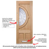 Empress External Oak Front Door - Zinc Clear - Tri Glazing
