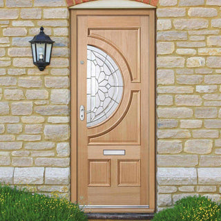 Image: Empress External Oak Door - Zinc Clear Tri Glazing