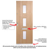 Copenhagen External Oak Front Door - Frosted Double Glazing