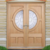 Empress External Oak Double Door and Frame Set - Zinc Clear Tri Glazing, From LPD Joinery