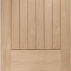 Bespoke Thrufold Suffolk Oak Folding 3+3 Door - Vertical Lining - Prefinished