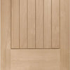 Single Sliding Door & Track - Suffolk Oak Door - Prefinished