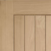 Simpli Double Door Set - Suffolk Oak Door - Vertical Lining - Prefinished