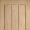 Bespoke Suffolk Oak Double Pocket Door Detail - Vertical Lining - Prefinished