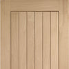 Bespoke Suffolk Oak Double Pocket Door Detail - Vertical Lining - Prefinished