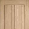 Bespoke Thrufold Suffolk Oak Folding 2+0 Door - Vertical Lining - Prefinished