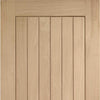 Bespoke Thrufold Suffolk Oak Folding 3+2 Door - Vertical Lining - Prefinished